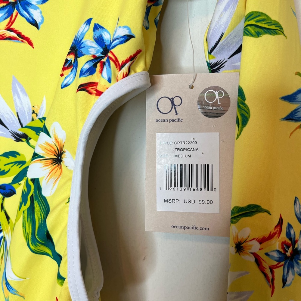 Cut out one piece bathing suit OP Tropicana Yellow - Picture 4 of 6